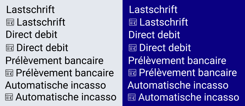 direct debit preview